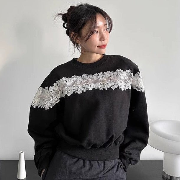 レースドッキングスウェット 6437-画像15-韓国ファッション通販POPREA［ポップリア］