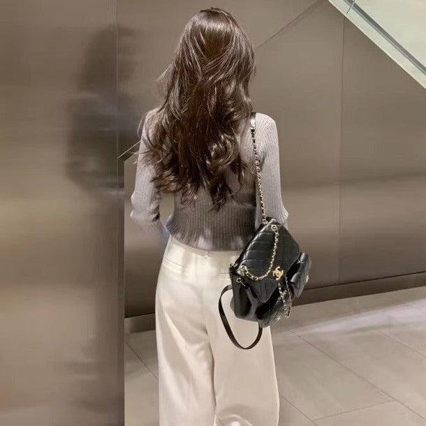 斜めボタンタートルネックリブニット﻿ 6441-画像15-韓国ファッション通販POPREA［ポップリア］