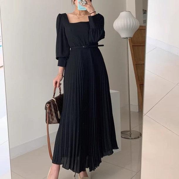 スクエアネックプリーツワンピース 6456-画像15-韓国ファッション通販POPREA［ポップリア］