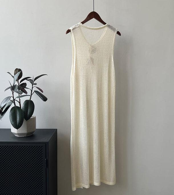 透かし編みノースリーブロングニット 6073-画像15-韓国ファッション通販POPREA［ポップリア］