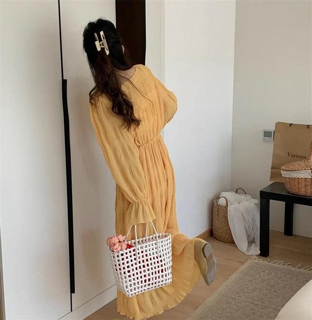 クリンクルロングワンピース 6547-画像15-韓国ファッション通販POPREA［ポップリア］