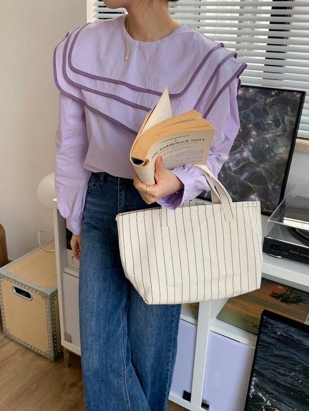 セーラーネックカラーブラウス 6623-画像15-韓国ファッション通販POPREA［ポップリア］