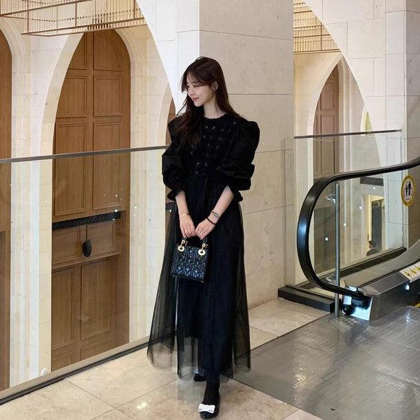 パフスリーブフラワーシフォンワンピース 6304-画像15-韓国ファッション通販POPREA［ポップリア］