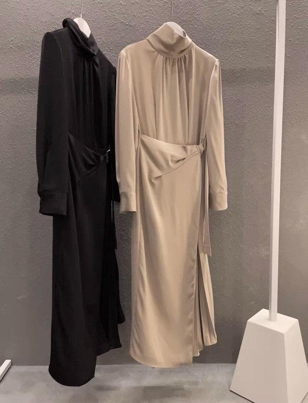 ハイネックプリーツラップワンピース 6455-画像15-韓国ファッション通販POPREA［ポップリア］