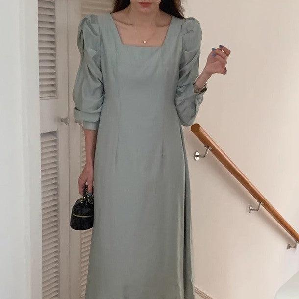 パフショルダーAラインワンピース 6540-画像15-韓国ファッション通販POPREA［ポップリア］