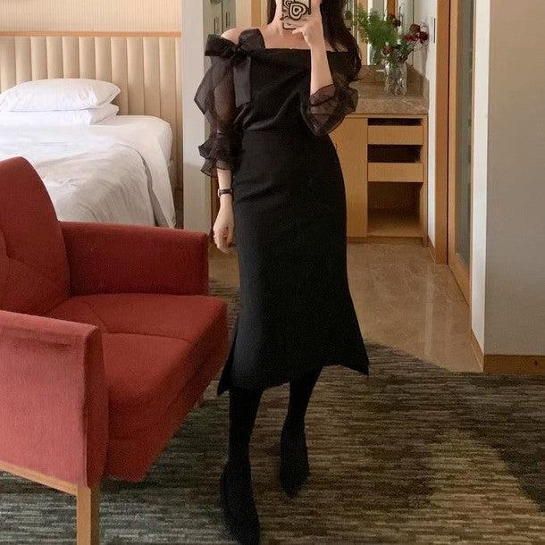 オフショルダーシアーブラウス 6452-画像16-韓国ファッション通販POPREA［ポップリア］