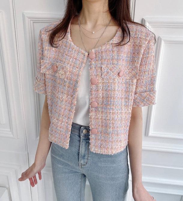 半袖ショートツイードジャケット﻿﻿﻿﻿ 5992-画像16-韓国ファッション通販POPREA［ポップリア］