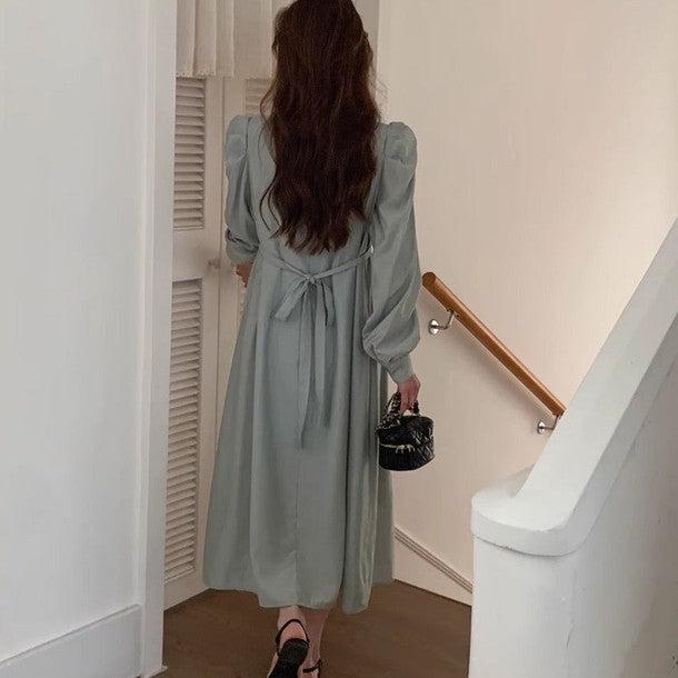 パフショルダーAラインワンピース 6540-画像16-韓国ファッション通販POPREA［ポップリア］