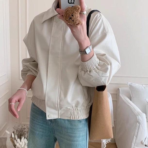 フェイクレザーブルゾンジャケット﻿ 6525-画像16-韓国ファッション通販POPREA［ポップリア］