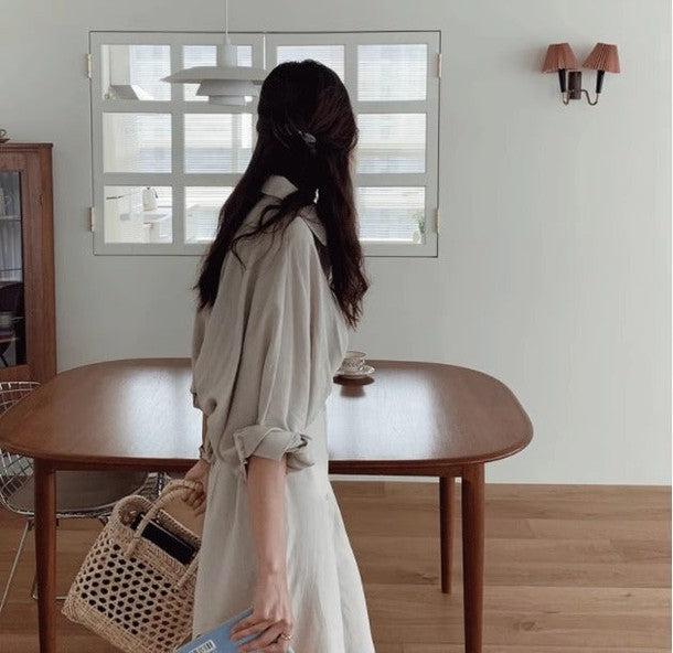 ドルマンスリーブシャツワンピース 6519-画像16-韓国ファッション通販POPREA［ポップリア］