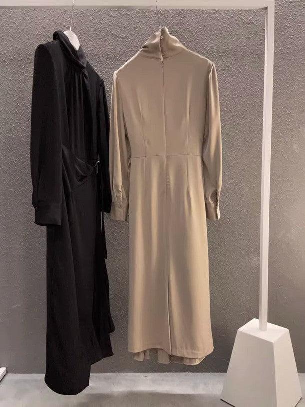 ハイネックプリーツラップワンピース 6455-画像16-韓国ファッション通販POPREA［ポップリア］