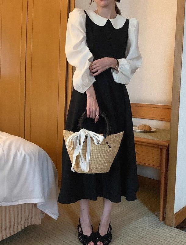 丸襟ブラウスドッキングワンピース 6489-画像16-韓国ファッション通販POPREA［ポップリア］