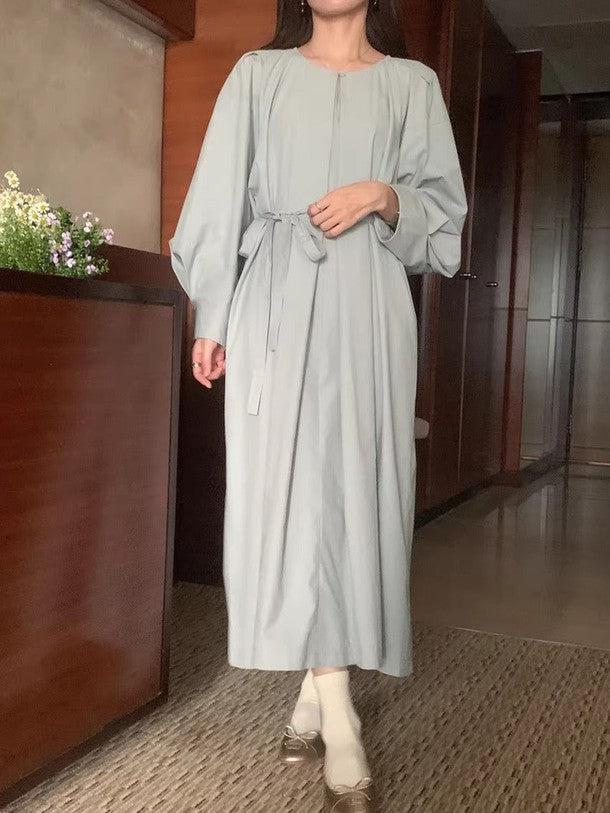 ラウンドネックプリーツワンピース ﻿ 6531-画像16-韓国ファッション通販POPREA［ポップリア］