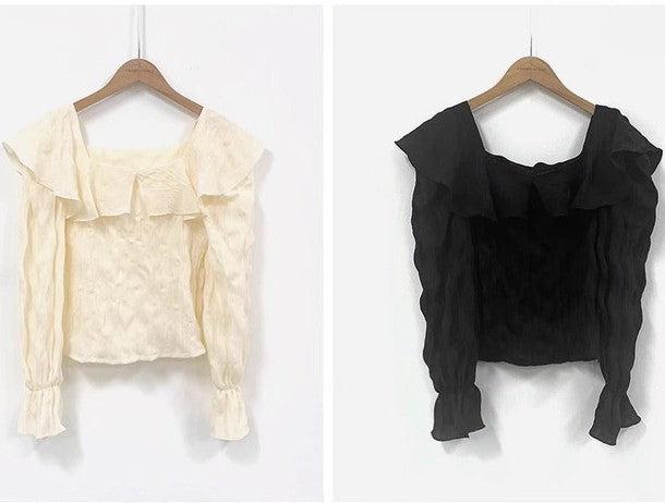 スクエアネックフリルブラウス 6487-画像16-韓国ファッション通販POPREA［ポップリア］