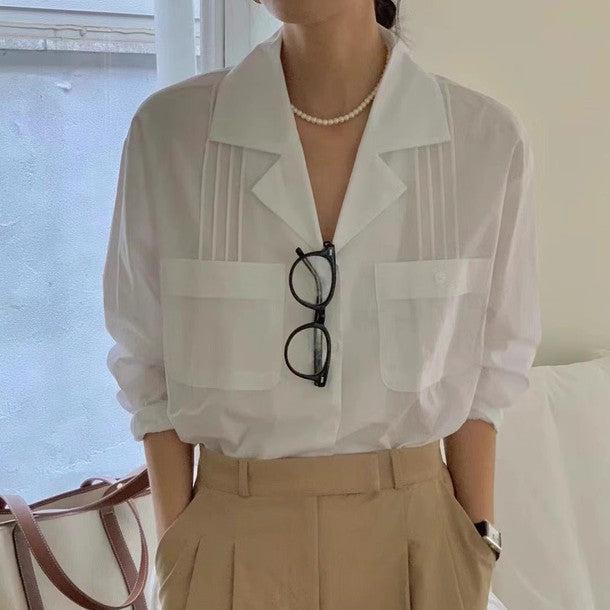 2ポケットフロントラインシャツ 6501-画像16-韓国ファッション通販POPREA［ポップリア］