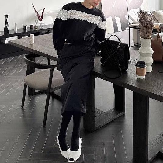 レースドッキングスウェット 6437-画像16-韓国ファッション通販POPREA［ポップリア］