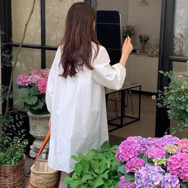 ノーカラーフロントボタンワンピース 6539-画像16-韓国ファッション通販POPREA［ポップリア］