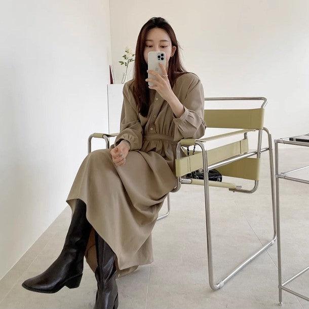 バックリボンノーカラーワンピース 6478-画像16-韓国ファッション通販POPREA［ポップリア］