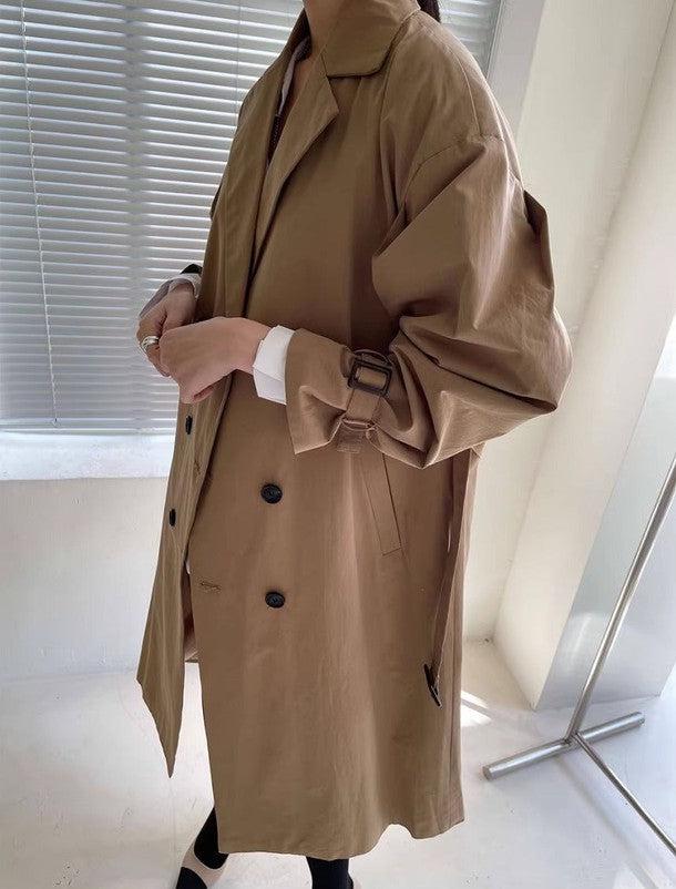 ボリューム袖ダブルブレストトレンチコート﻿ 6509-画像17-韓国ファッション通販POPREA［ポップリア］