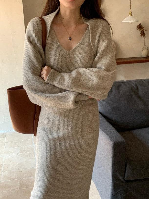 ニットボレロ＆キャミニットワンピース 6316-画像17-韓国ファッション通販POPREA［ポップリア］