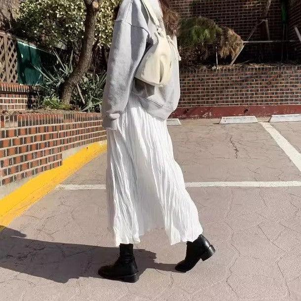 変形ランダムプリーツロングスカート ﻿﻿ 6580-画像17-韓国ファッション通販POPREA［ポップリア］