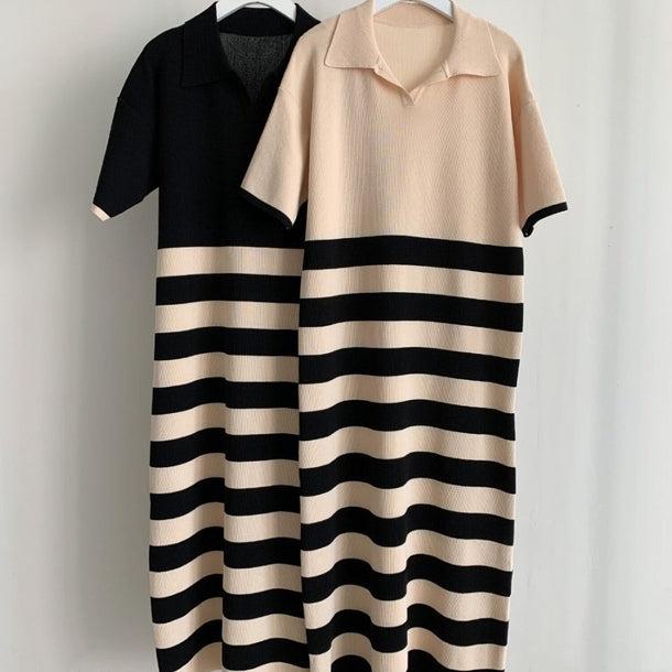 ストライプジャカードルーズニットドレス﻿ 6079-画像17-韓国ファッション通販POPREA［ポップリア］