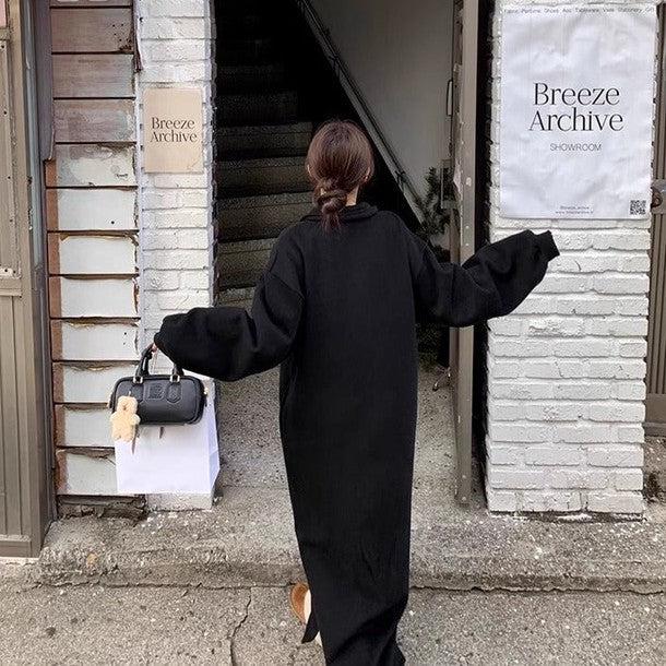 襟付きハーフジッパーワンピース 6439-画像17-韓国ファッション通販POPREA［ポップリア］