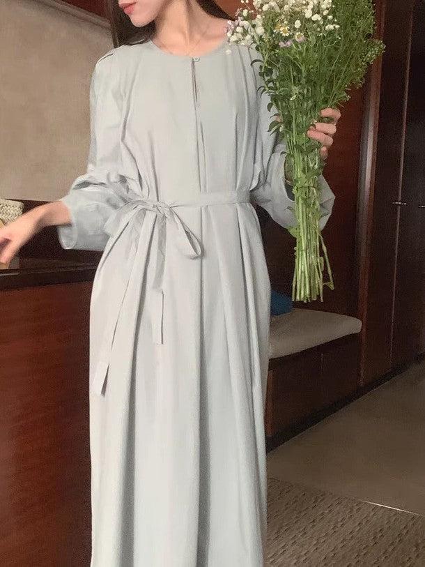 ラウンドネックプリーツワンピース ﻿ 6531-画像17-韓国ファッション通販POPREA［ポップリア］