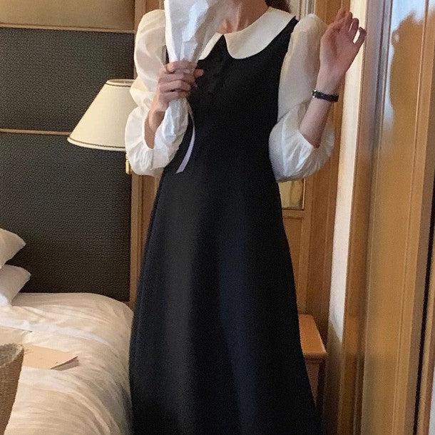 丸襟ブラウスドッキングワンピース 6489-画像17-韓国ファッション通販POPREA［ポップリア］