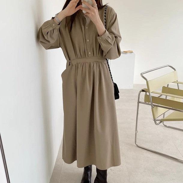 バックリボンノーカラーワンピース 6478-画像18-韓国ファッション通販POPREA［ポップリア］