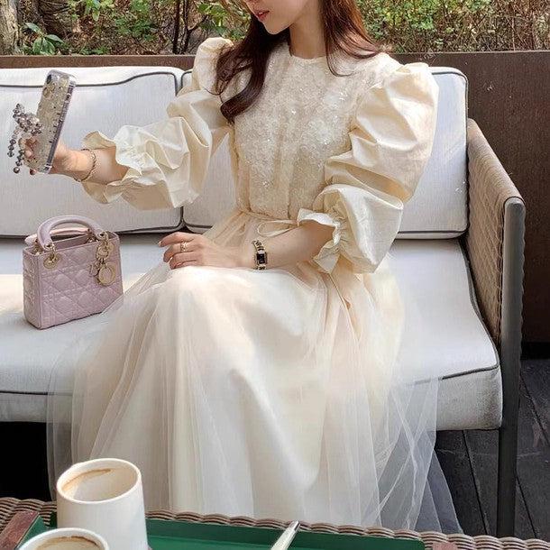 パフスリーブフラワーシフォンワンピース 6304-画像18-韓国ファッション通販POPREA［ポップリア］