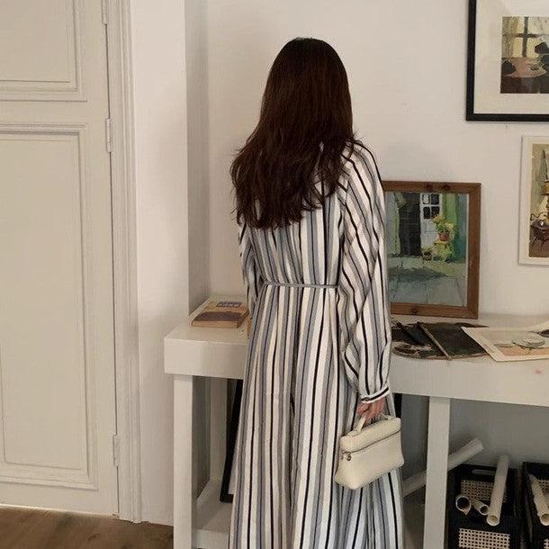 ラウンドネックストライプワンピース ﻿ 6532-画像18-韓国ファッション通販POPREA［ポップリア］