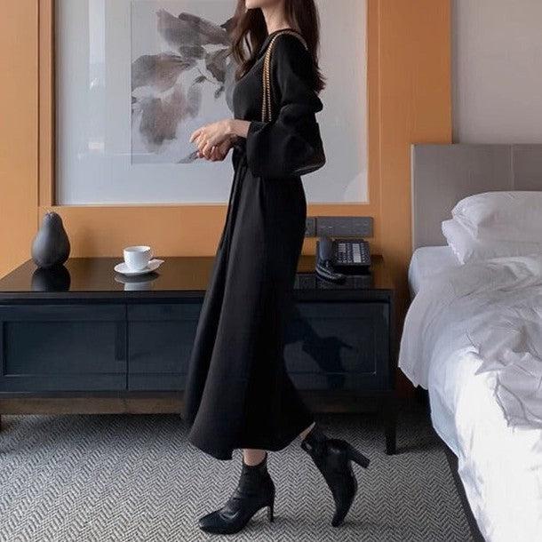 サテンVネックワンピース﻿ 6467-画像18-韓国ファッション通販POPREA［ポップリア］