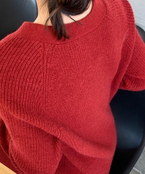 Vネックボタンリブニットワンピース 6334-画像18-韓国ファッション通販POPREA［ポップリア］