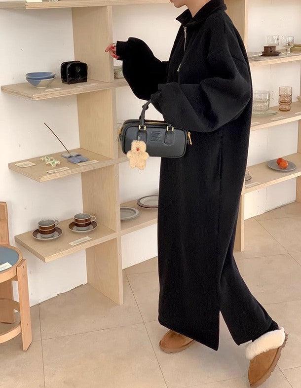 襟付きハーフジッパーワンピース 6439-画像18-韓国ファッション通販POPREA［ポップリア］