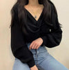 Vネックカシュクールブラウス 6480-画像18-韓国ファッション通販POPREA［ポップリア］