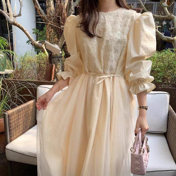 パフスリーブフラワーシフォンワンピース 6304-画像19-韓国ファッション通販POPREA［ポップリア］