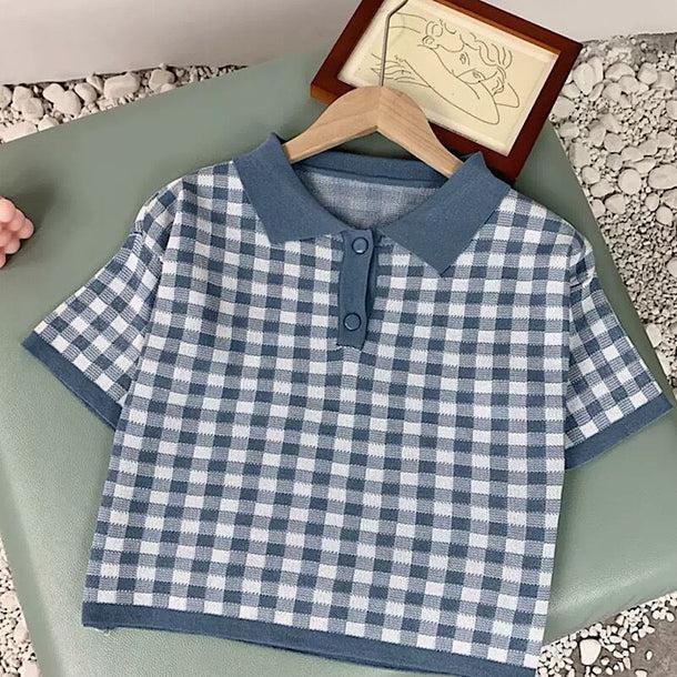 ブロックチェックバイカラーポロシャツ 6071-画像19-韓国ファッション通販POPREA［ポップリア］