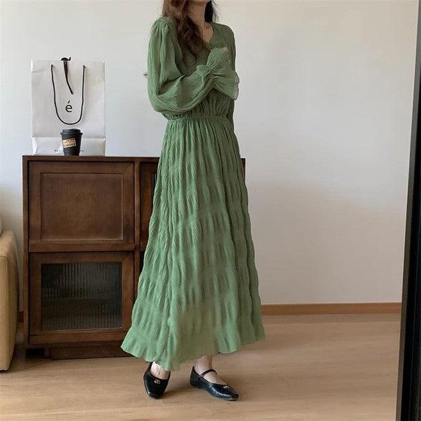 クリンクルロングワンピース 6547-画像19-韓国ファッション通販POPREA［ポップリア］