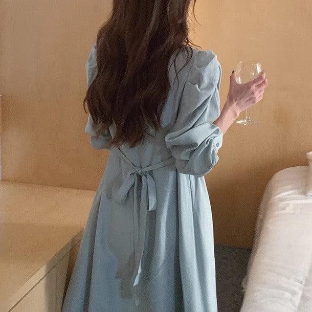 パフショルダーAラインワンピース 6540-画像19-韓国ファッション通販POPREA［ポップリア］