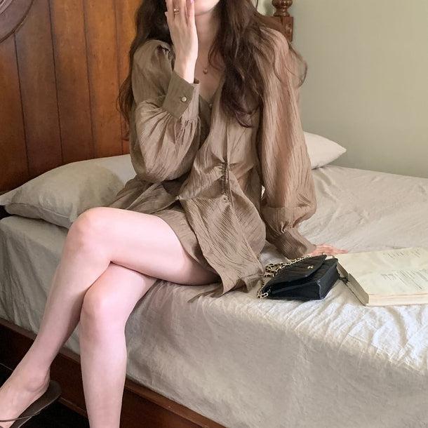 フレンチタイプリーツスリムセットアップ 6011-画像19-韓国ファッション通販POPREA［ポップリア］