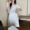 パフスリーブブラウス＆プリーツスカート 5942-画像19-韓国ファッション通販POPREA［ポップリア］
