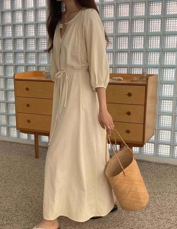 Vネックフロントボタンワンピース 6476-画像19-韓国ファッション通販POPREA［ポップリア］