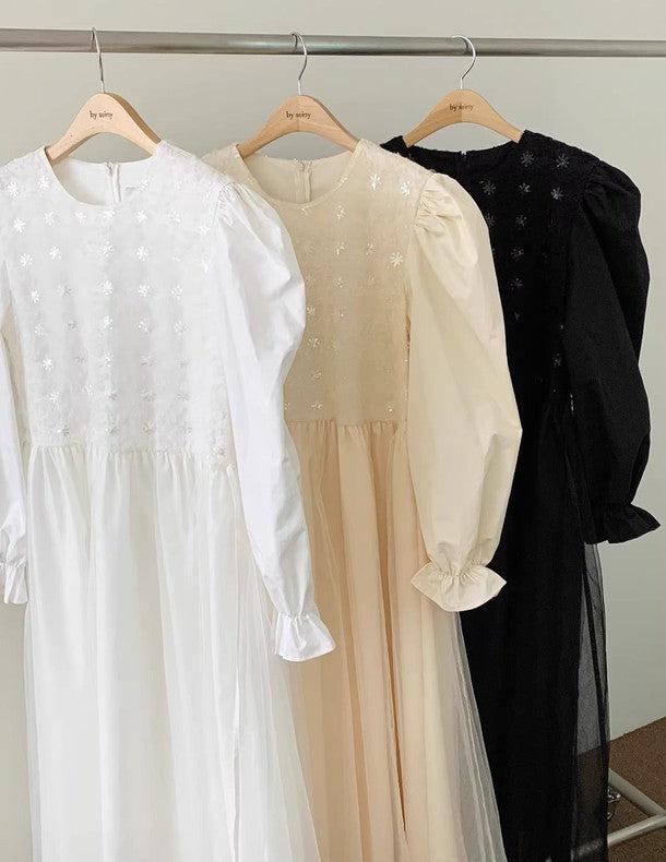 パフスリーブフラワーシフォンワンピース 6304-画像20-韓国ファッション通販POPREA［ポップリア］