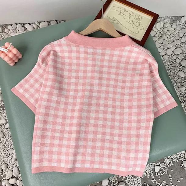 ブロックチェックバイカラーポロシャツ 6071-画像20-韓国ファッション通販POPREA［ポップリア］