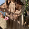 ストラップレスルーズパフスリーブロングドレス 6024-画像20-韓国ファッション通販POPREA［ポップリア］