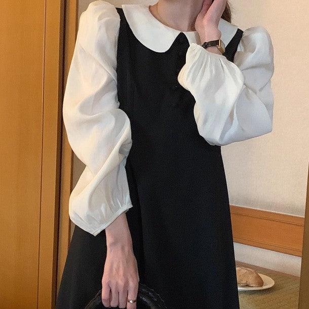 丸襟ブラウスドッキングワンピース 6489-画像20-韓国ファッション通販POPREA［ポップリア］