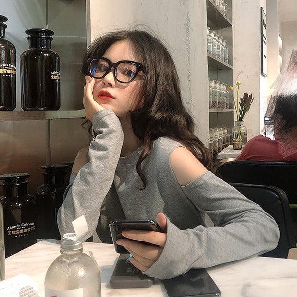 オープンショルダーロングTシャツ﻿﻿﻿﻿﻿ 6270-画像20-韓国ファッション通販POPREA［ポップリア］