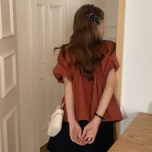 シンプルペプラムブラウス 5985-画像21-韓国ファッション通販POPREA［ポップリア］