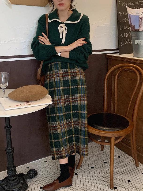 ワイドネックカラーリボンニット 6235-画像21-韓国ファッション通販POPREA［ポップリア］